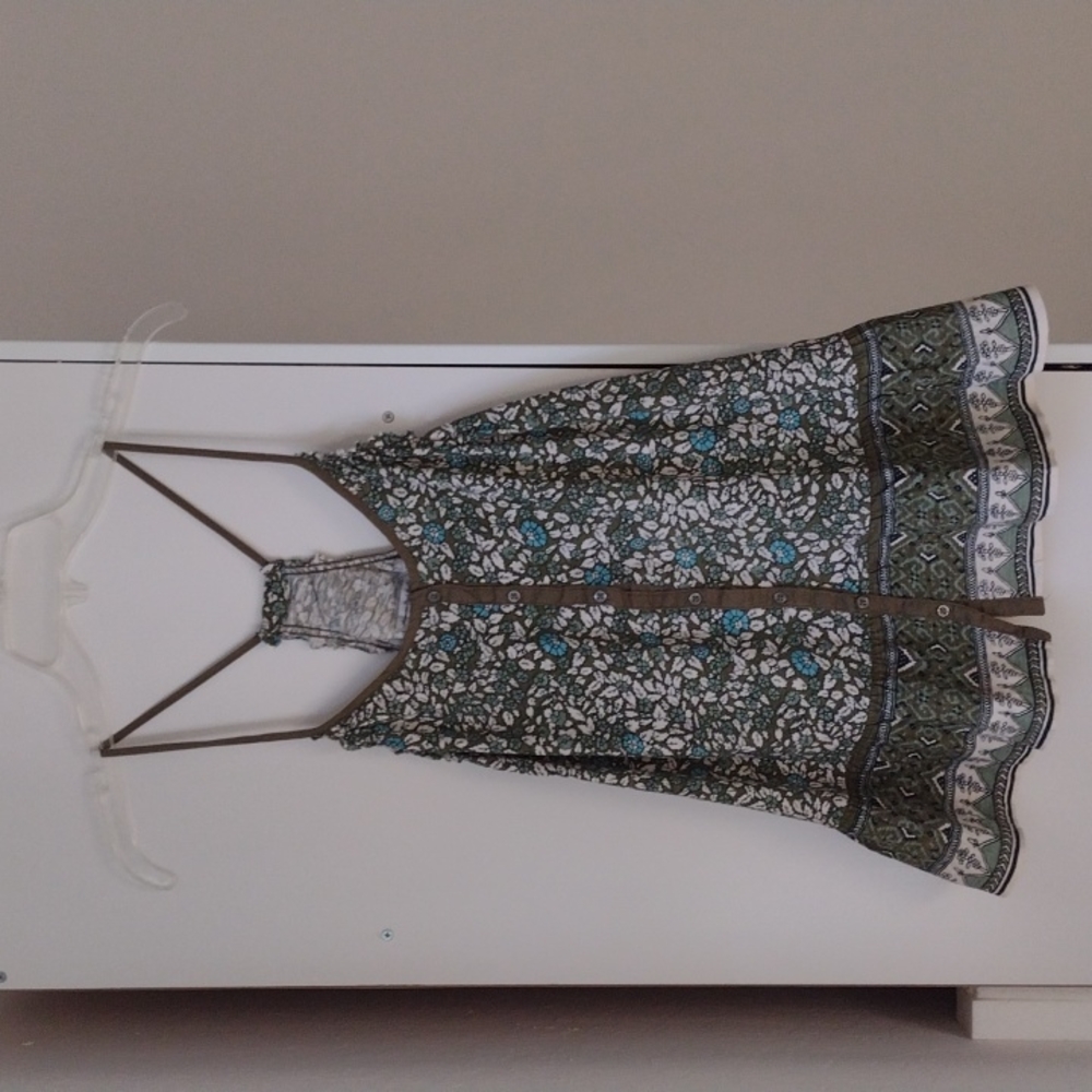 Green & White Camisole Top